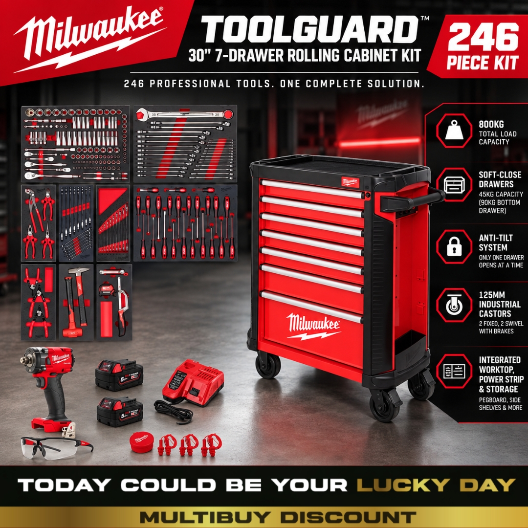 Milwaukee TOOLGUARD™ 30″ Filled 7-Drawer Steel Storage Rolling Cabinet Kit #2